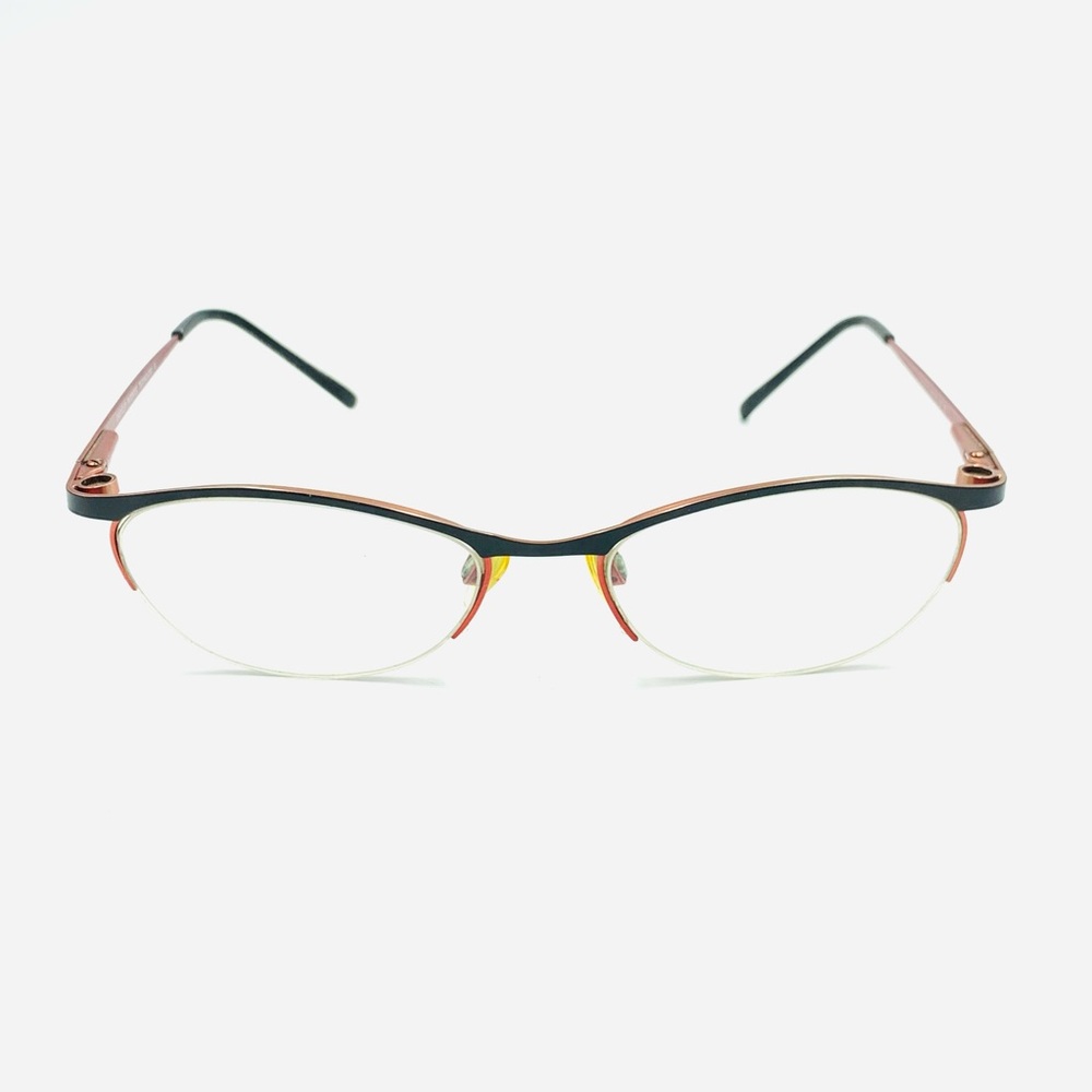 Vintage Easy Clip PA6003 Black Red Oval Sunglasses Frames